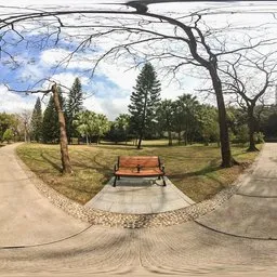 Concrete road by the rest area