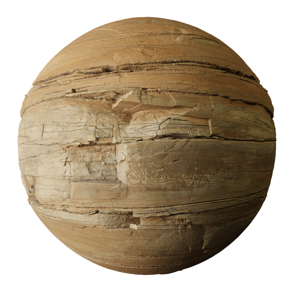 Split Layered Ochre Sandstone Cliff | FREE rock materials | Blendkit