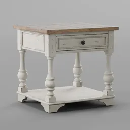 Vintage End Table with Drawer