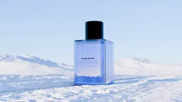 Arctic Blue Fragrance in Snowy Landscape