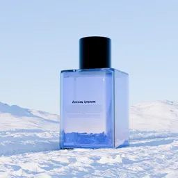Arctic Blue Fragrance in Snowy Landscape