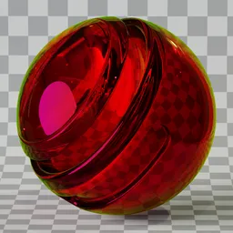 Iridescent Glass Red