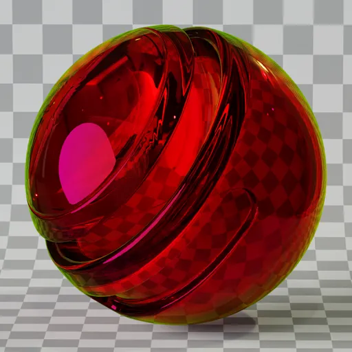 Iridescent Glass Red