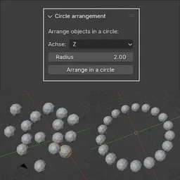 Arrange objects evenly in a circle