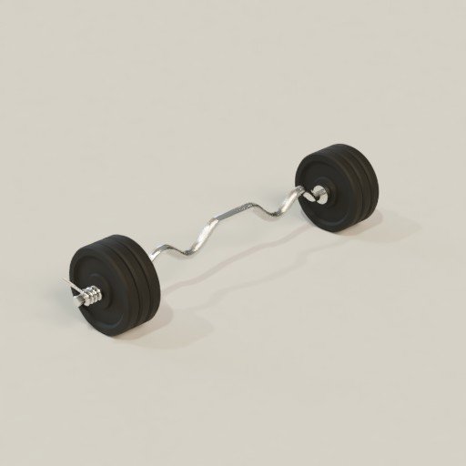 Gym curl rod