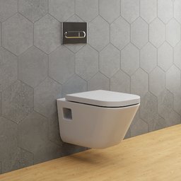"High-polygon 3D model of the Roca The Gap Wall Hung Toilet with flush control, optimized for Blender 3D. Perfect symmetric body shape and subtle batoidea design elements inspired by The Mazeking. Subdivision-ready for detailed rendering."