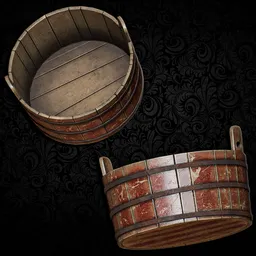 Antique Primitive Wooden Tub