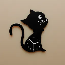 Black Cat Wall Clock