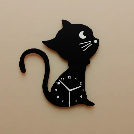 Black Cat Wall Clock