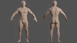 Men Basemesh Low Poly 3D Model