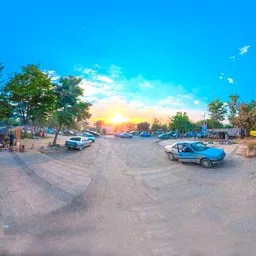 Parking Area Golden Hour HDRI