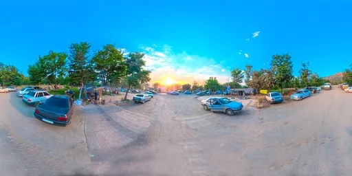 Parking Area Golden Hour HDRI