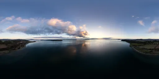 Aerial Sunrise Ocean Landscape