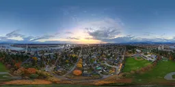 City Dramatic Clouds Sunset