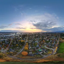 City Dramatic Clouds Sunset