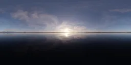 Sunny Cloudy Sunset Landscape