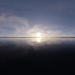 Sunny Cloudy Sunset Landscape