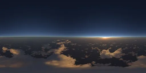 Sky-high HDR image featuring serene cloudscape and atmospheric lighting for realistic scene illumination.