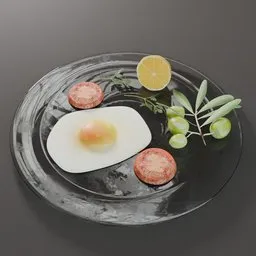 Luxury Food Breakfast Plate
