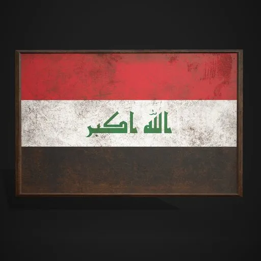 Irag Flag Picture Frame