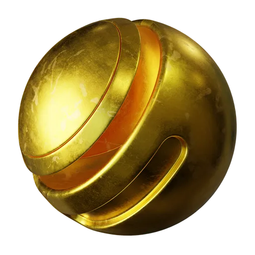Gold scratched metal