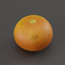 High-resolution 3D model of a realistic tangerine with detailed 8K textures, ideal for Blender rendering.