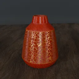 Red Gold Vase