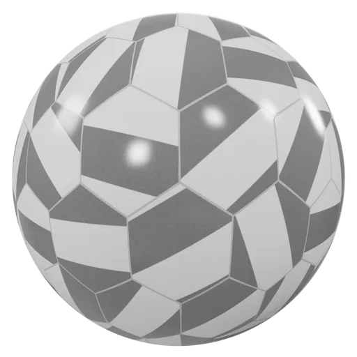 High-resolution PBR gray and white honeycomb tile texture for 3D modeling in Blender.