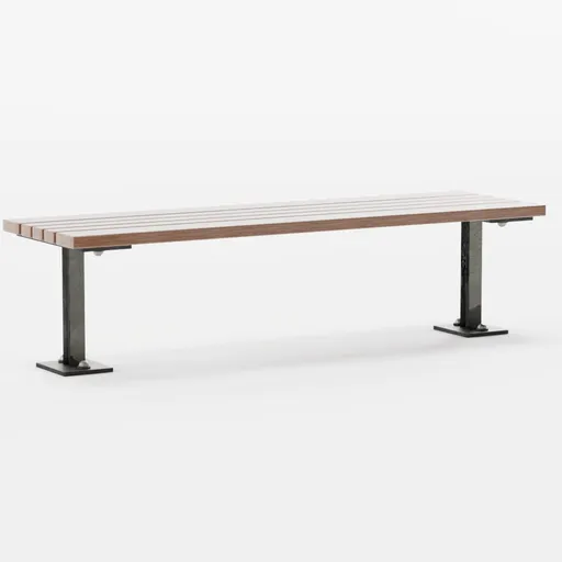 Wooden park bench