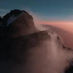 Animated VDB Clouds Mountain