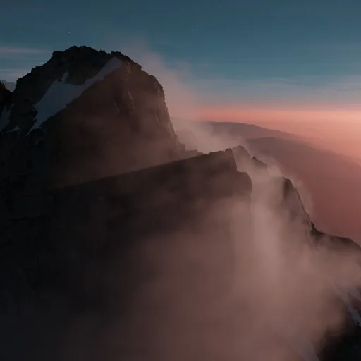 Animated VDB Clouds Mountain