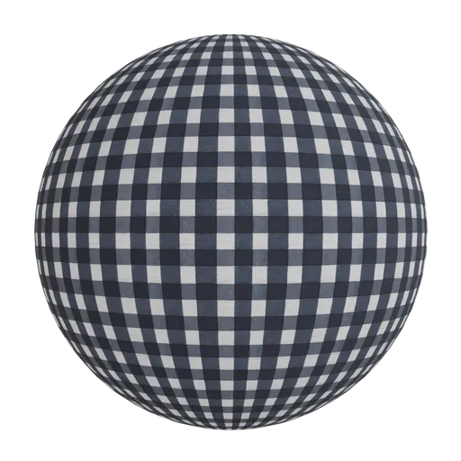 Navy blue  white check fabric