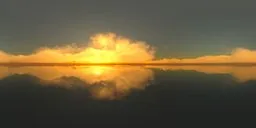 Golden twilight sky