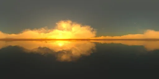 Golden twilight sky