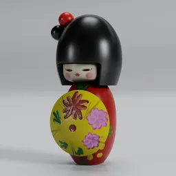 decoration  Kokeshi Japanese doll 04