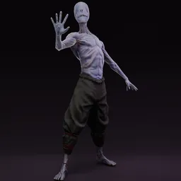 Eyeless Oracle Blue -Rigged