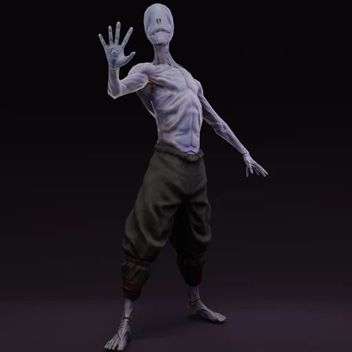 Eyeless Oracle Blue -Rigged