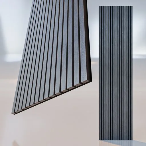 Acoustic Slat Wall Panels Modern Grey