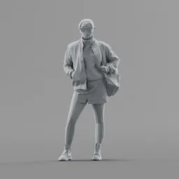 Lowpoly Female Standing