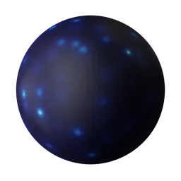 Procedural Blender 3D fabric texture emulating a starry night sky with glowing dots and translucent effect for PBR material.