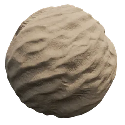 High-resolution 4K PBR sand texture for 3D modeling and rendering in Blender, created with Substance Sampler.