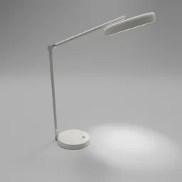 Realistic 3D model of a modern adjustable desk lamp, designed with high detail for Blender rendering.