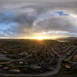 Dramatic Sunset Cityscape