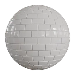 White Bricks Ceramic Wall