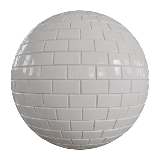 White Bricks Ceramic Wall