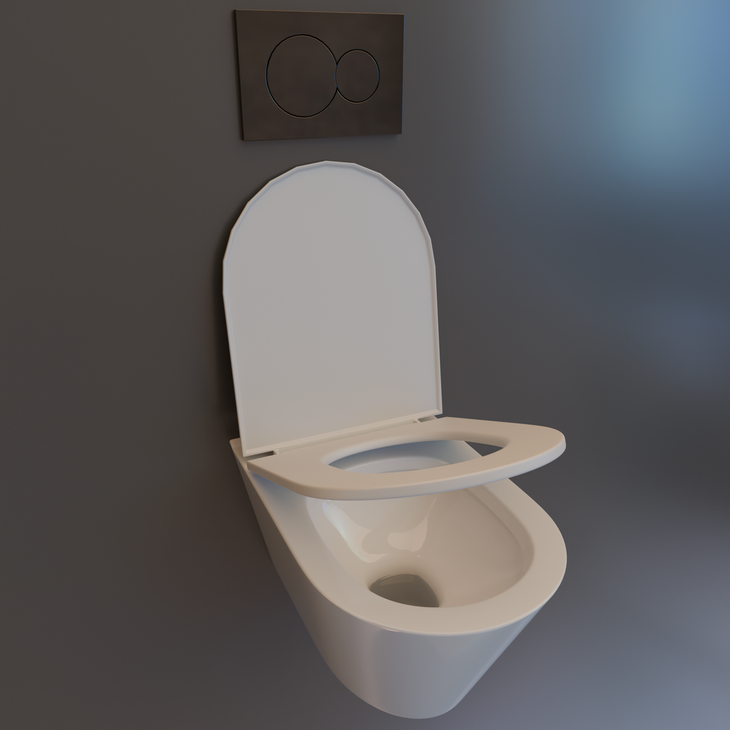 Wall Mounted Toilet | Toilets & Bidets Models | BlenderKit