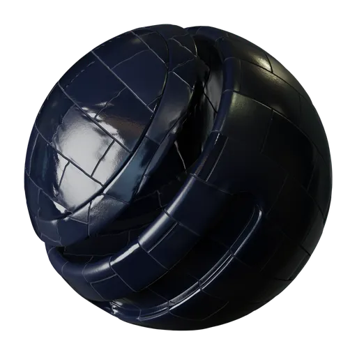 Dark Blue Glossy Tiles