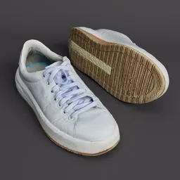 Slightly used white sneakers