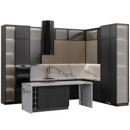 Noir Kitchen Island