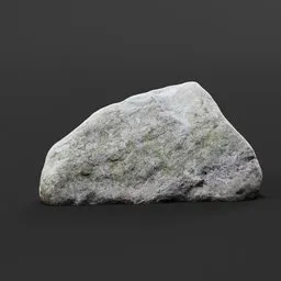 Realistic photoscanned 3D rock model, ideal for Blender environment setups and digital landscaping.